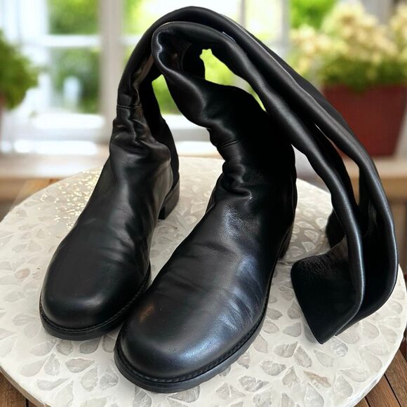 Stuart Weitzman 5050 Nappa Leather Over the Knee Boots Stretch Back Riding Women - Picture 7 of 14